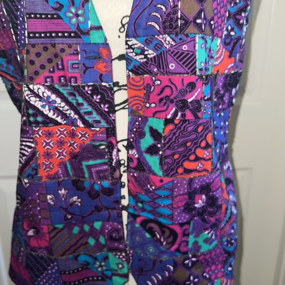 Beaded patchwork vintage vest - Picture 3 of 7